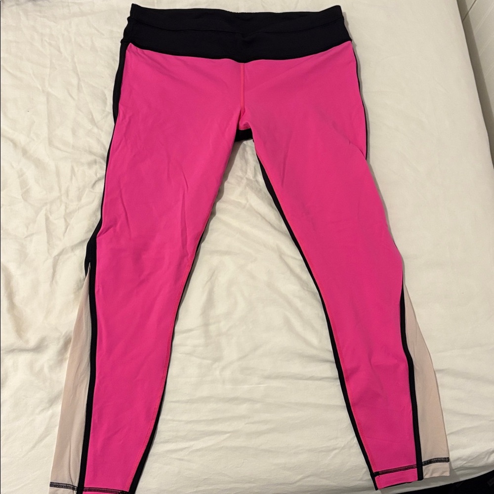 Pink and Black Lululemon Leggings